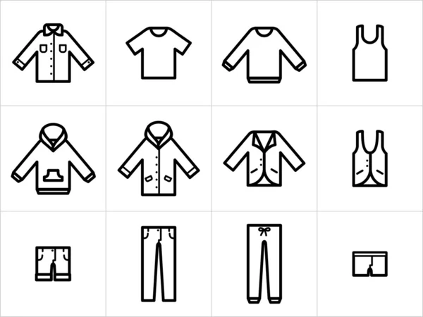 Conjunto de iconos de ropa 1 — Archivo Imágenes Vectoriales