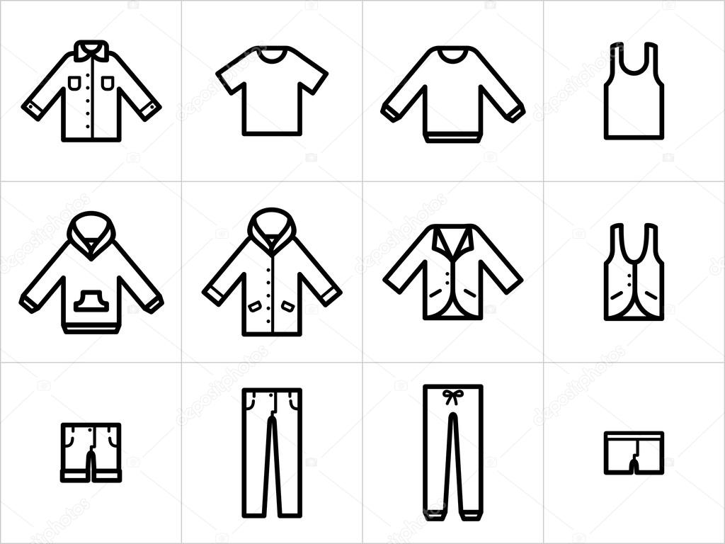 Clothing Icons Set 1 — Stock Vector © stolenpencil #17174249