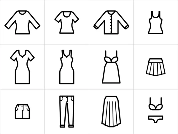 Kleding iconen set 2 — Stockvector