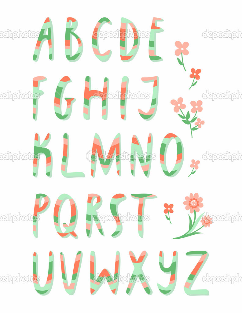 Striped alphabet