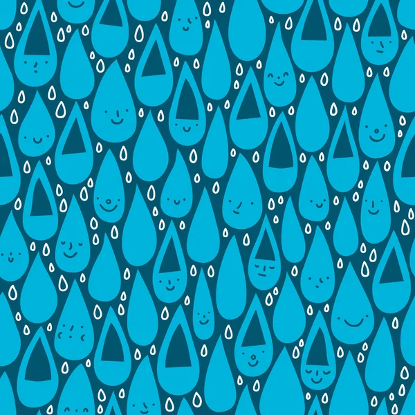 Smiling raindrops — Stock Vector