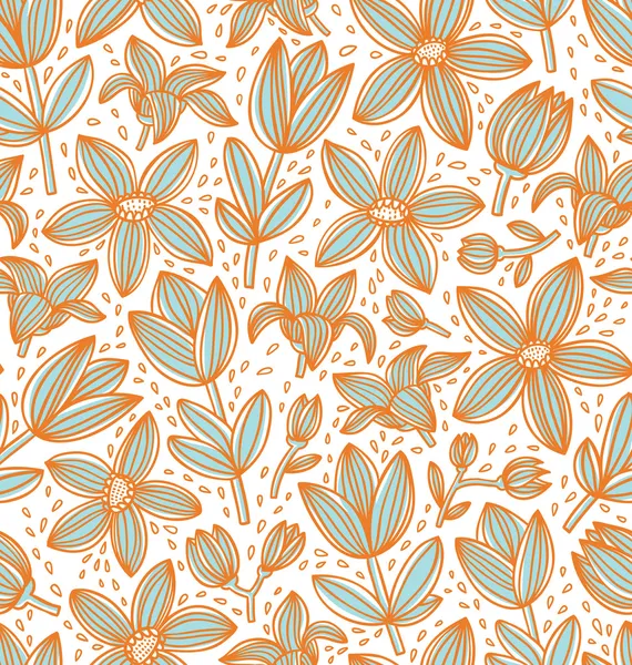 Motif floral doublé — Image vectorielle