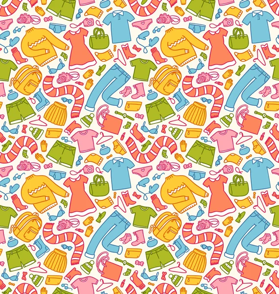 Clothes pattern in color — Stock Vector