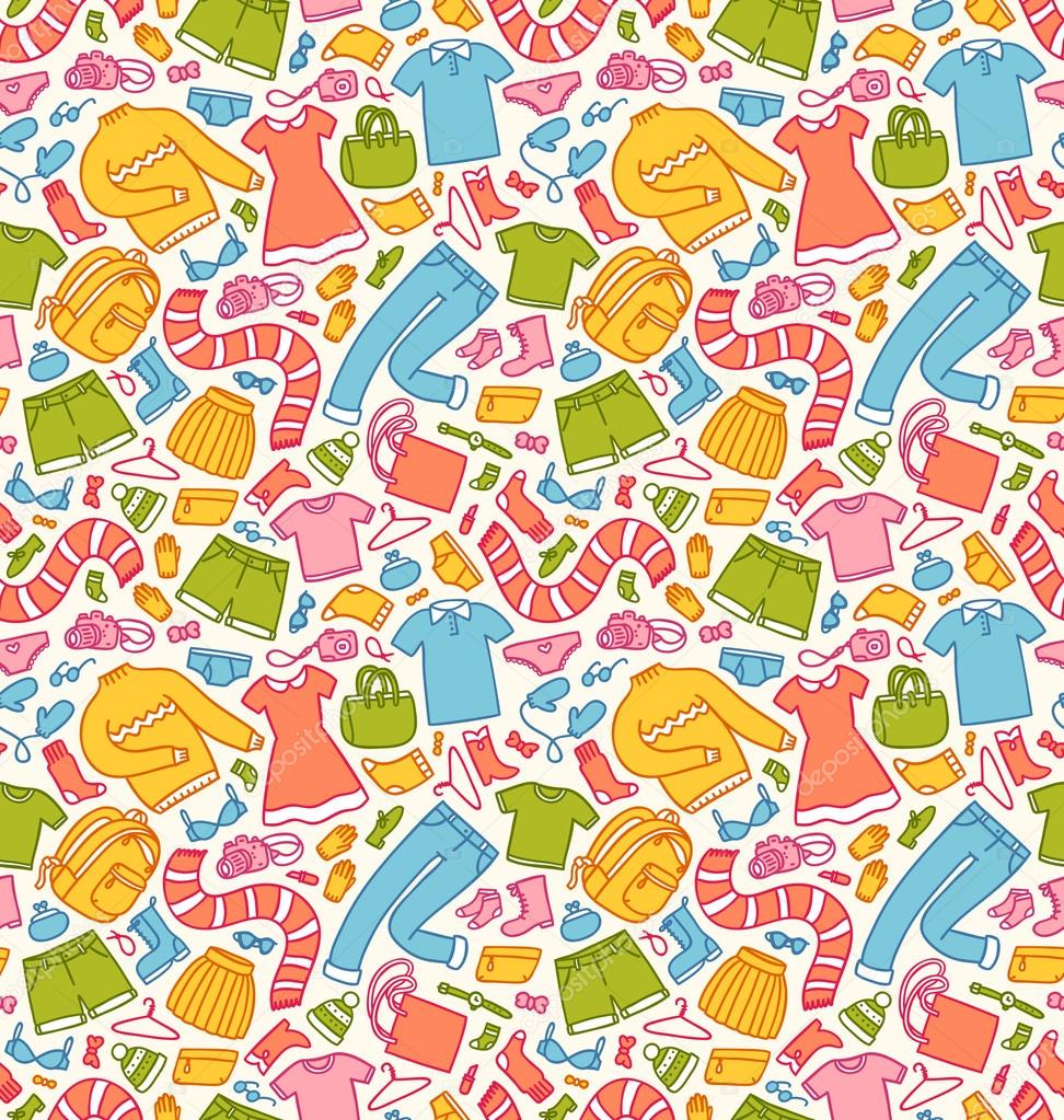 Clothes pattern in color — Stock Vector © stolenpencil #34217181