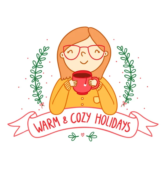 Warm and cozy — Stock Vector