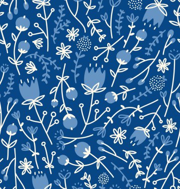 Dekoratif çiçek seamless modeli