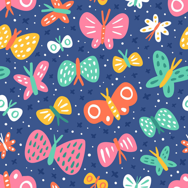 Cartoon butterflies pattern