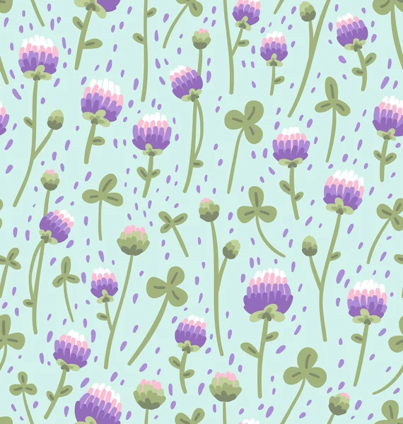 Clover seamless pattern — Stock Vector