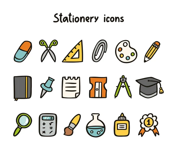 Stationery icons — Stock Vector