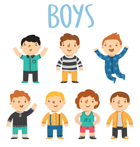 Chlapci — Stockový vektor