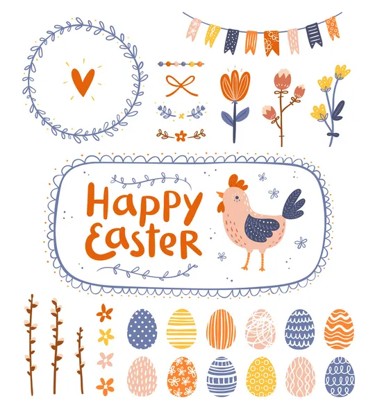 Easter graphic set — Stock Vector