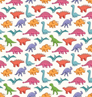 sevimli küçük dinozorlar desen