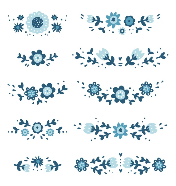 装饰花卉组成 — 图库矢量图片