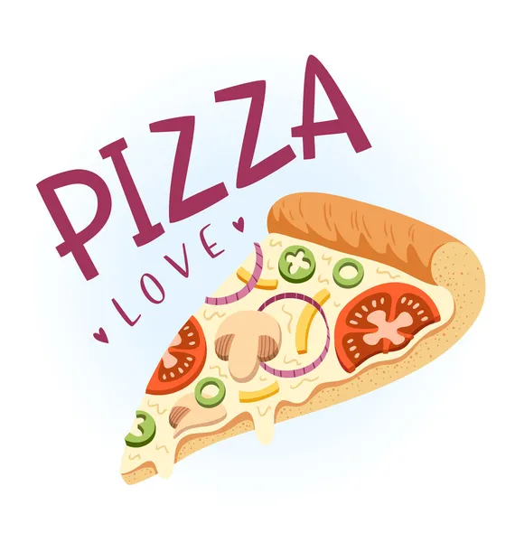 Pizza amour — Image vectorielle