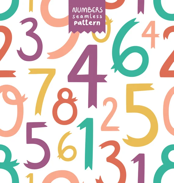 Numbers pattern — Stock Vector