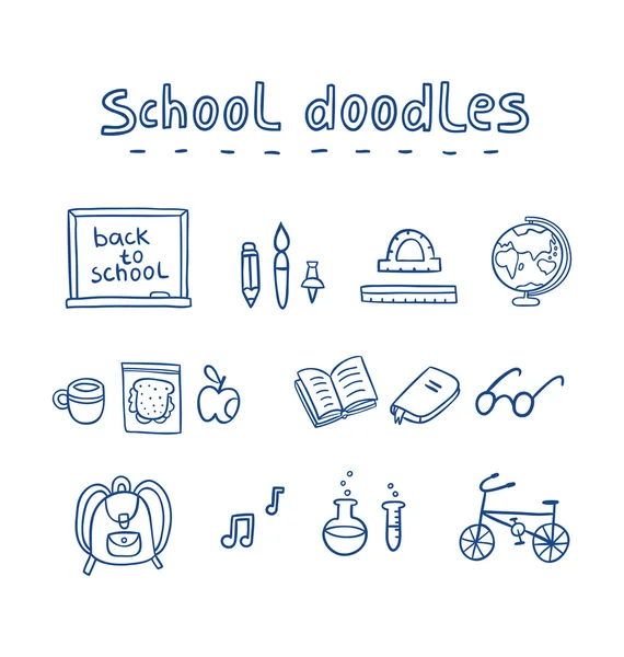 Iskola doodles — Stock Vector