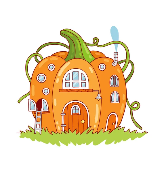 Pumpkin house — Stock Vector