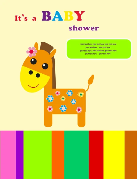 Słodkie dziecko prysznicem projekt. Ilustracja wektorowa — Wektor stockowy