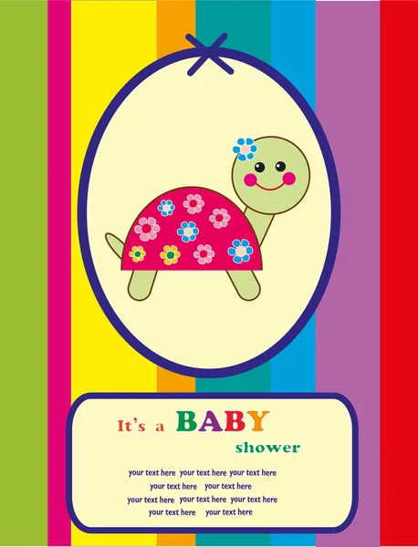 可爱的小宝贝淋浴设计。矢量插画 — 图库矢量图片