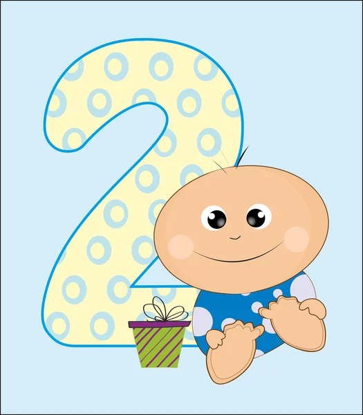 Leuke babykaart. vectorillustratie — Stockvector