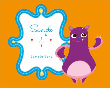 sevimli bir yaratık. vektör