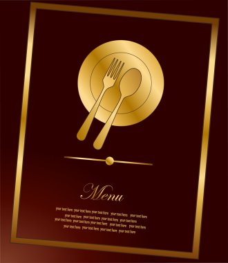 muhteşem altın menü - retro. vektör çizim