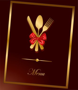 muhteşem altın menü - retro. vektör çizim