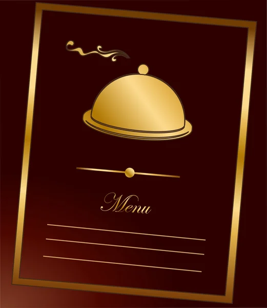 Przepiękny złoty menu - retro. Ilustracja wektorowa — Wektor stockowy