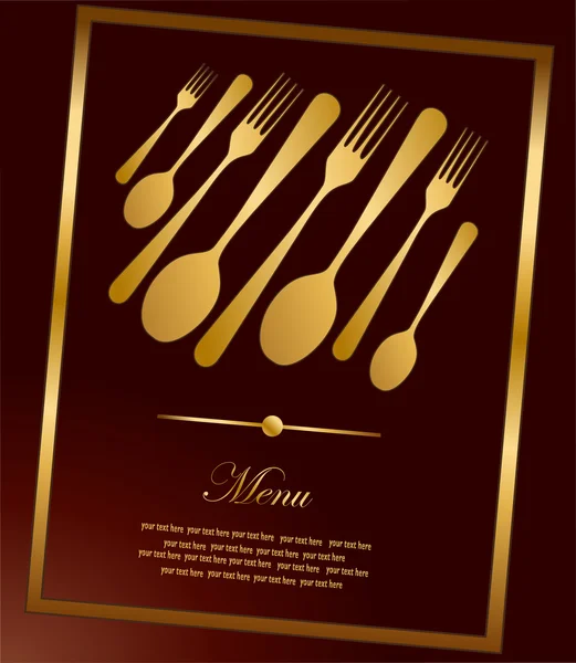 Gorgeous golden menu - retro. vector illustration — Stock Vector