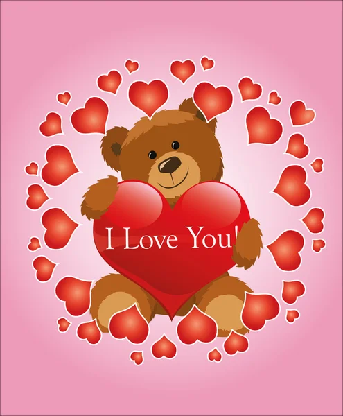 Card - Valentine. vector illustration — Stock Vector