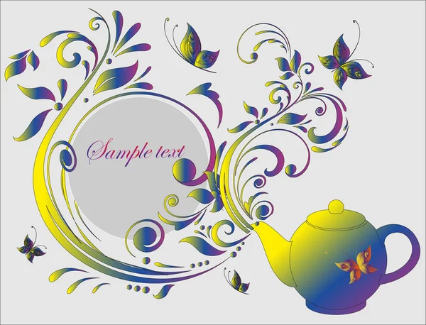 Lindo diseño de marco para la tarjeta de felicitación. ilustración vectorial — Vector de stock