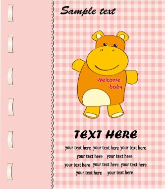 Şirin Bebek duş tasarım. vektör çizim