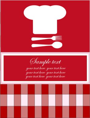 şirin menü kartı. vektör çizim