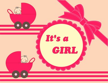 güzel bebek kartı. vektör