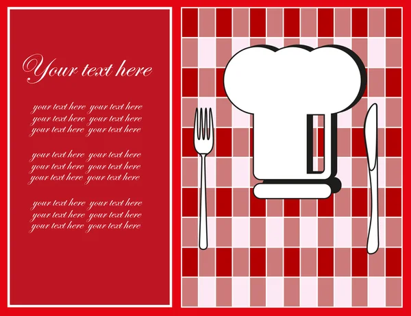 Carta menu carino. illustrazione vettoriale — Vettoriale Stock