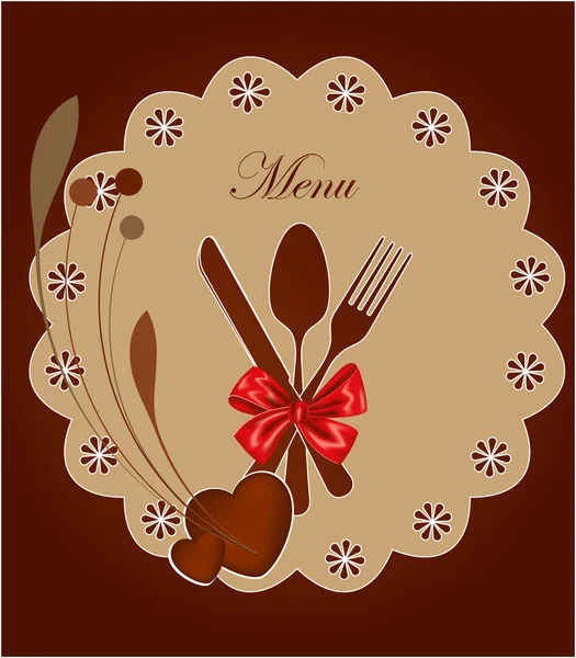 Kaarten - menu. vectorillustratie — Stockvector