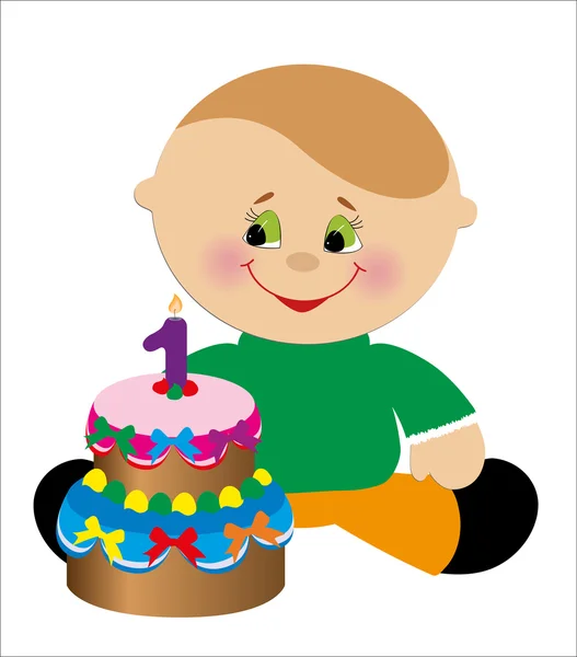 Children's birthday card. vector illustration. — Stock Vector