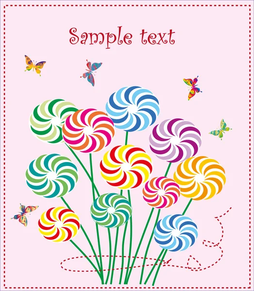 Cute greeting card. vector illustration — Stock Vector