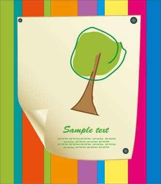 güzel ağaç. vektör çizim