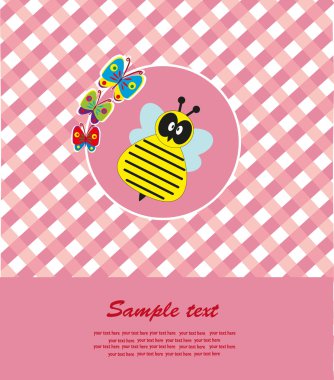 Bebek kartı. vektör çizim