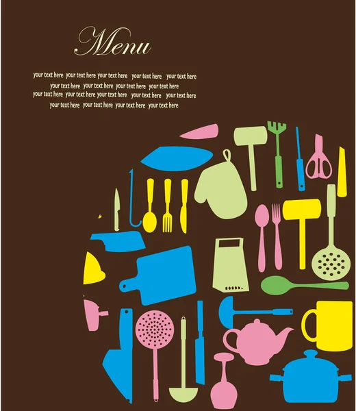 La carta del menu. illustrazione vettoriale — Vettoriale Stock