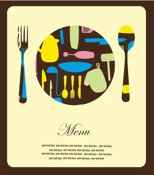 La carte de menu. illustration vectorielle — Image vectorielle