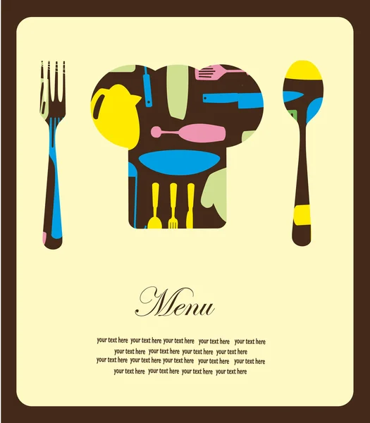 La carte de menu. illustration vectorielle — Image vectorielle