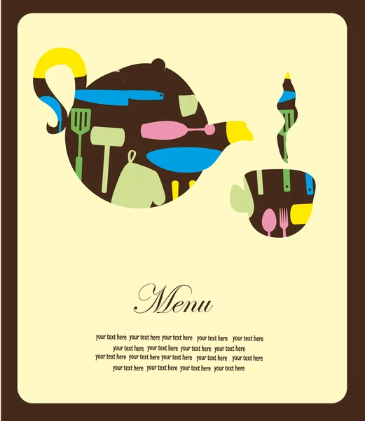 La carta del menu. illustrazione vettoriale — Vettoriale Stock