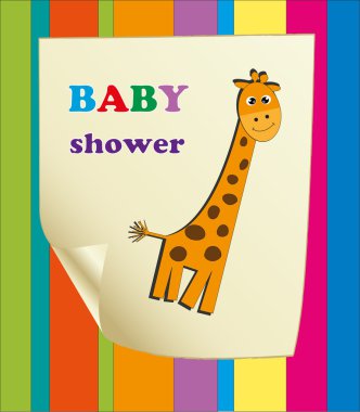 Şirin Bebek duş. vektör çizim