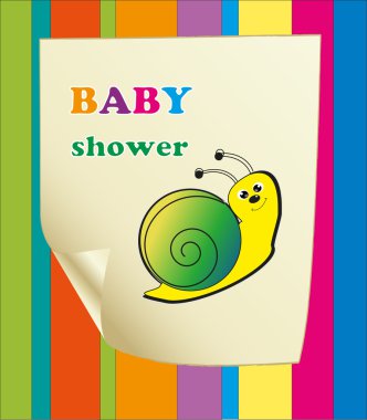 Şirin Bebek duş. vektör çizim