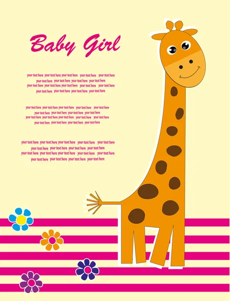 Χαριτωμένο μωρό ντους. εικονογράφηση φορέας — Διανυσματικό Αρχείο