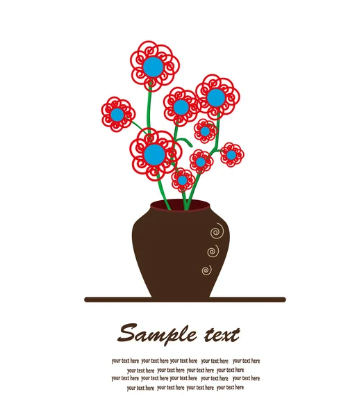 Jolie carte florale. illustration vectorielle — Image vectorielle