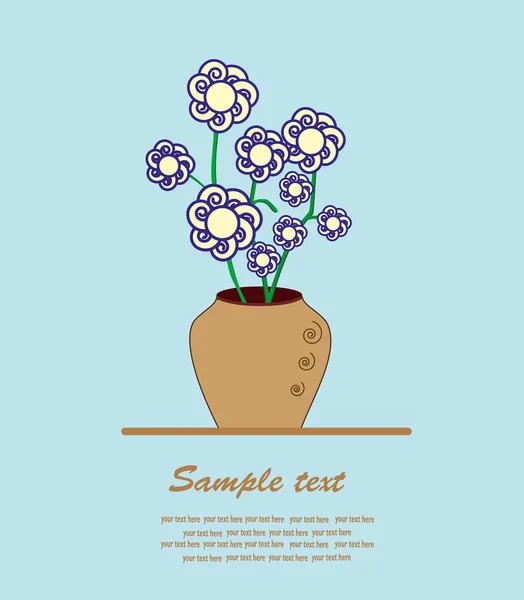 Bonita tarjeta floral. ilustración vectorial — Archivo Imágenes Vectoriales