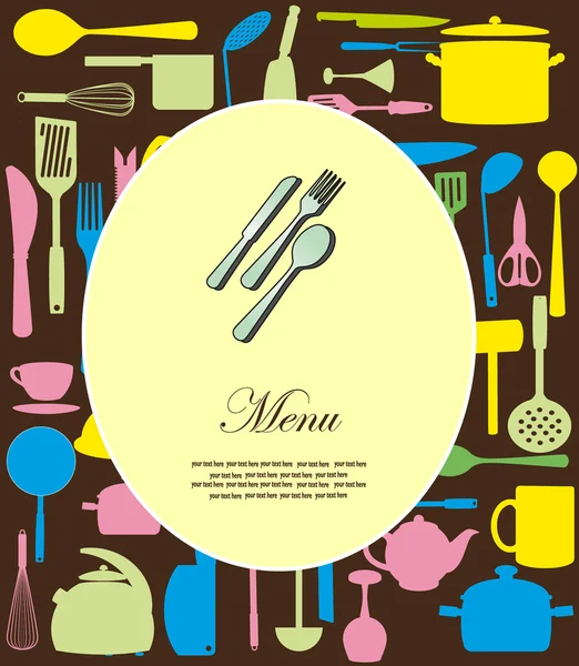 Carta del menu. illustrazione vettoriale — Vettoriale Stock